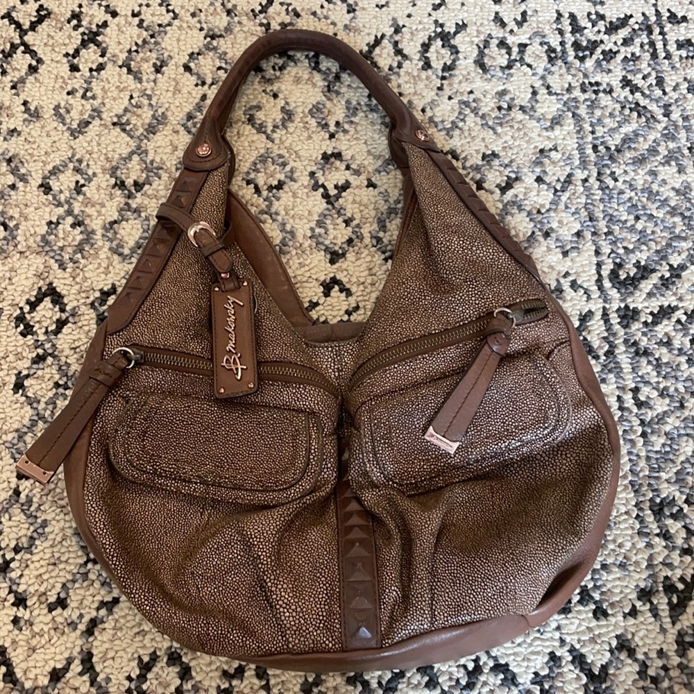 B. Makowsky Stanton Leather Satchel